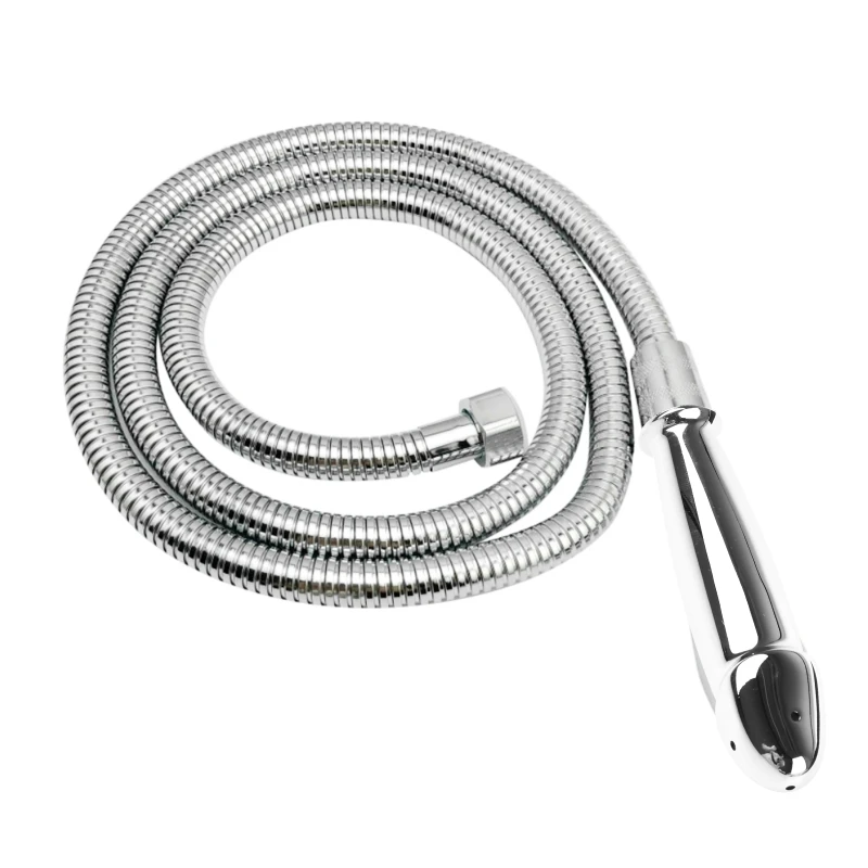 Stainless Steel Enema Anal Douche Shower Head Vaginal Cleaning Tool for Men and Women Portable Private Hygiene Shower