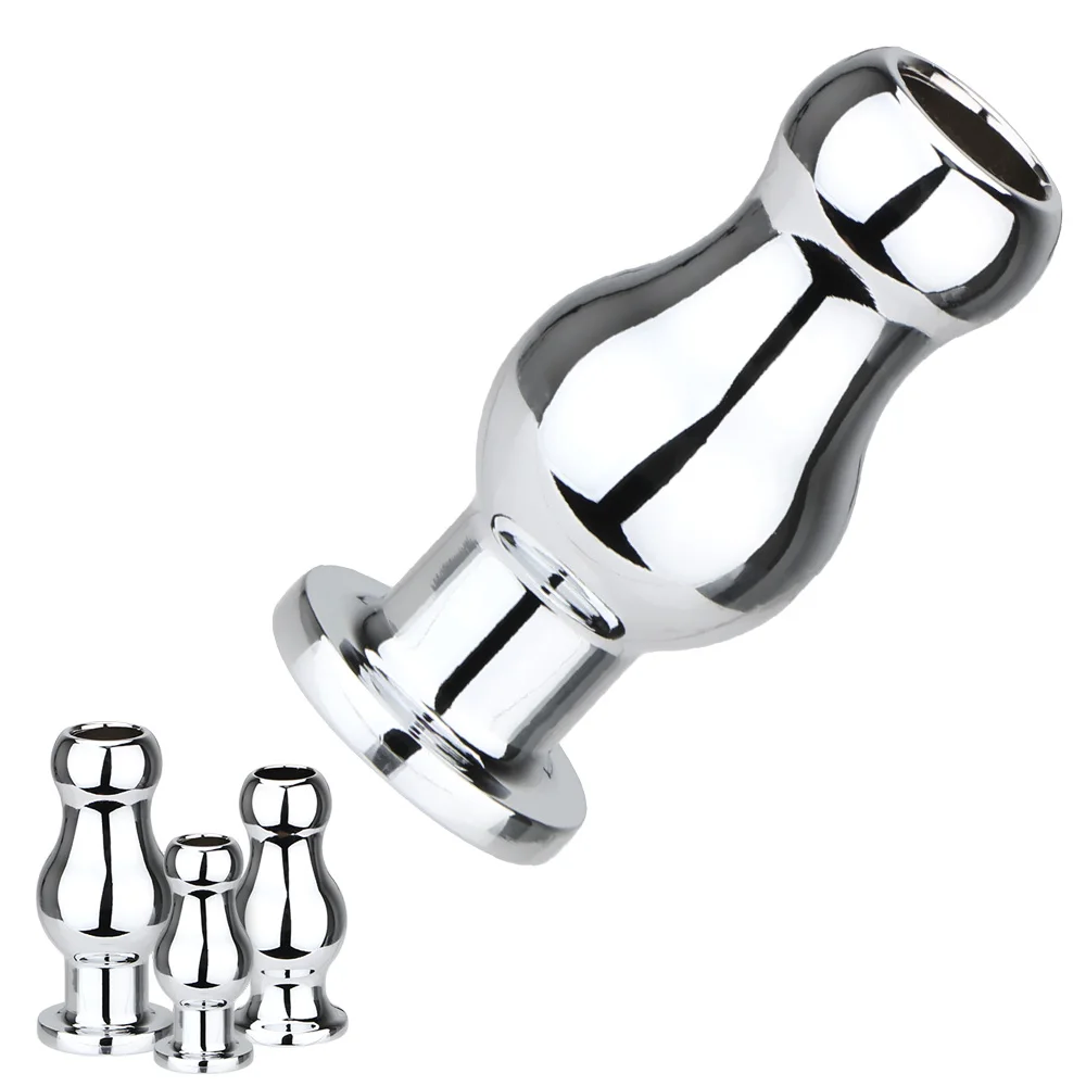 Metal Anal Plug Hollow Butt Dilator For Women Vaginal Expander Douche Enema Sex Toys Men Adult Games Couple Tool Erotic Products