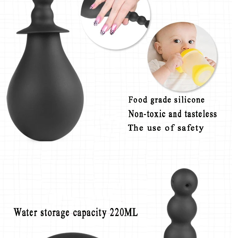 Anal Douche Cleaning Enema Silicone Butt Plug For Woman Anus Sex​ Tool for women Men BDSM Gay Anal Shower Erotic Adult Sex Toys