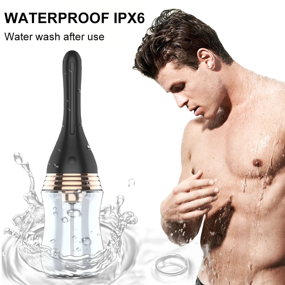 Anal Cleaner Silicone Health Automatic Enema Colon Vaginal Cleaner Tool Anal Douche Shower Cleaning Enemator For Men And Women