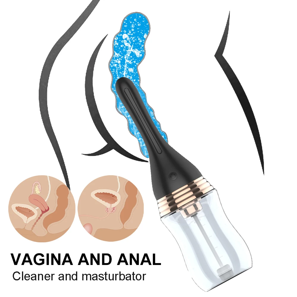 Anal Cleaner Silicone Health Automatic Enema Colon Vaginal Cleaner Tool Anal Douche Shower Cleaning Enemator For Men And Women