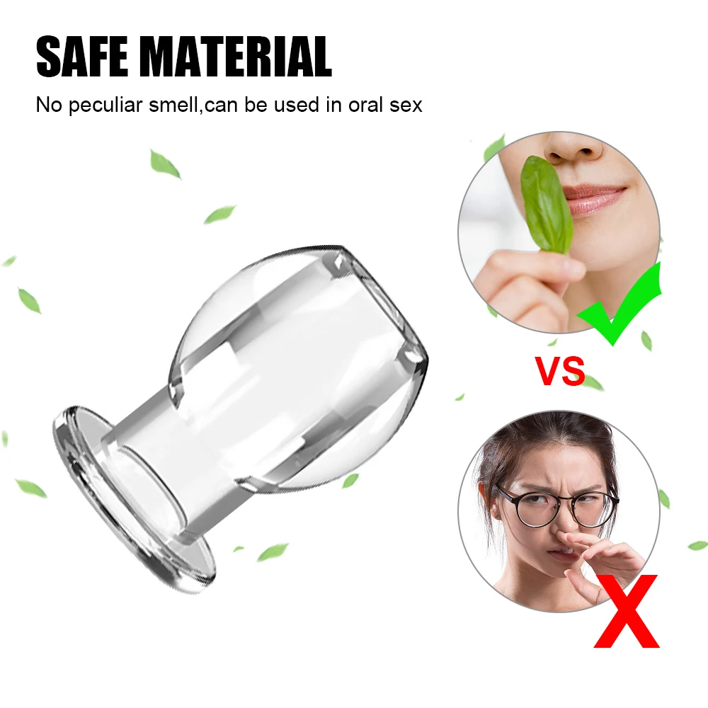 Transparent Hollow Anal Plug Sex Toys For Adult Games Men Butt Dilator Women Vaginal Expander Medical Washer Douche Enema Erotic