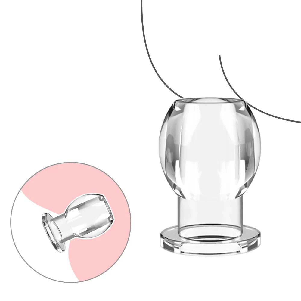 Transparent Hollow Butt Plug Anal Toys For Women Vaginal Expander Speculum Men Anus Dilator Sex Games Couples Douche Enema Set
