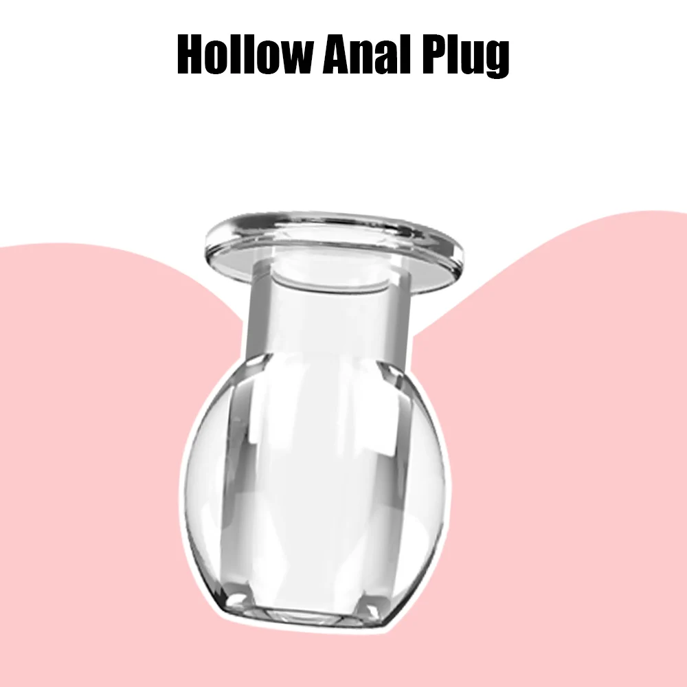 Transparent Hollow Butt Plug Anal Toys For Women Vaginal Expander Speculum Men Anus Dilator Sex Games Couples Douche Enema Set