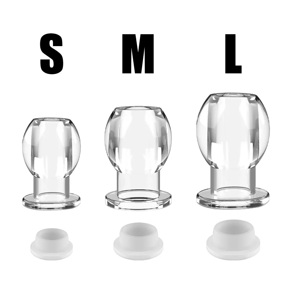 Transparent Hollow Butt Plug Anal Toys For Women Vaginal Expander Speculum Men Anus Dilator Sex Games Couples Douche Enema Set
