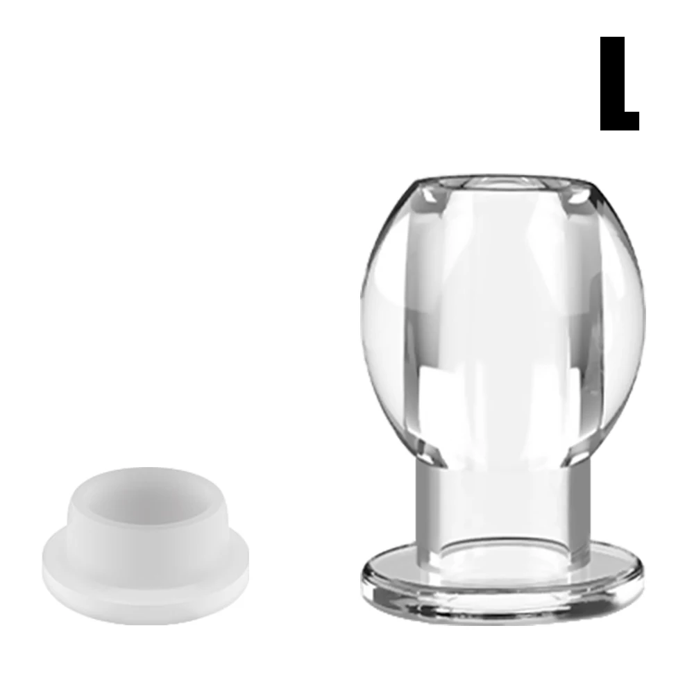 Transparent Hollow Butt Plug Anal Toys For Women Vaginal Expander Speculum Men Anus Dilator Sex Games Couples Douche Enema Set