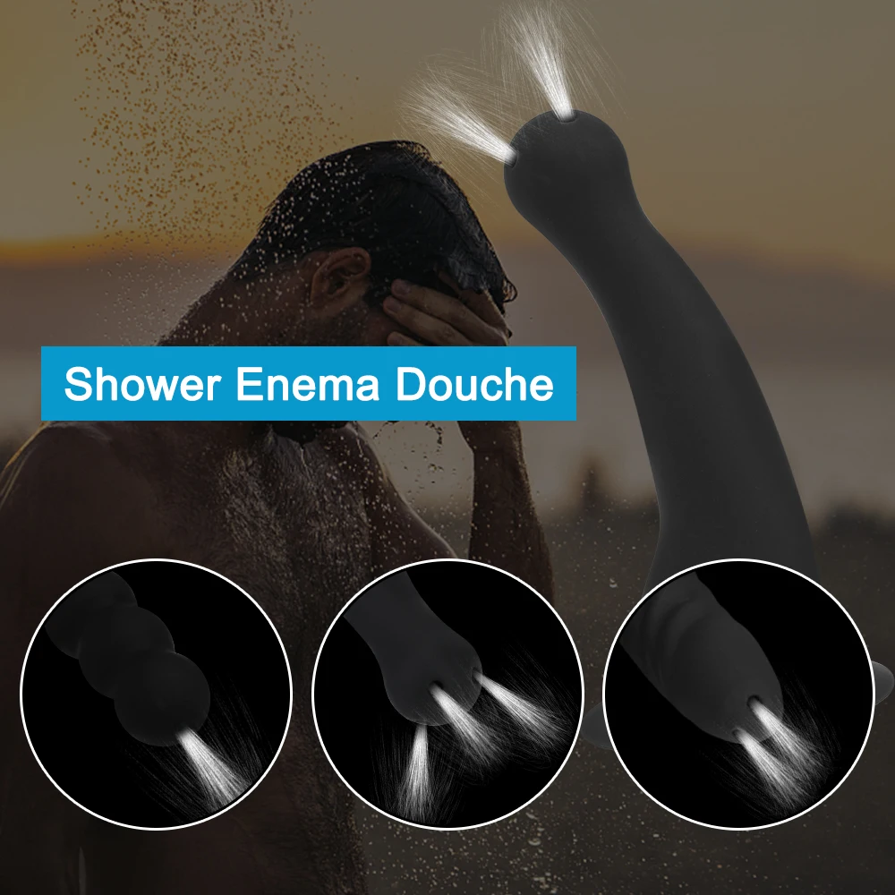 Douche Enema Wsher Nozzles Anal Toys For Women Dildos Vaginal Shower Cleansing Men Butt Plug Cleaner Wash Clean Sex Tools Couple