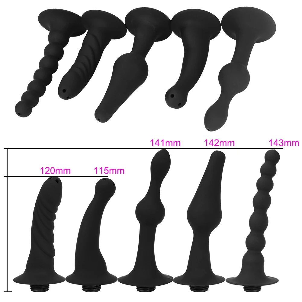Douche Enema Wsher Nozzles Anal Toys For Women Dildos Vaginal Shower Cleansing Men Butt Plug Cleaner Wash Clean Sex Tools Couple