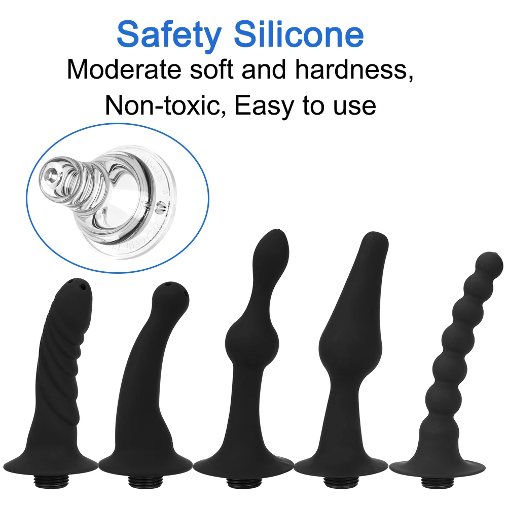 Douche Enema Wsher Nozzles Anal Toys For Women Dildos Vaginal Shower Cleansing Men Butt Plug Cleaner Wash Clean Sex Tools Couple