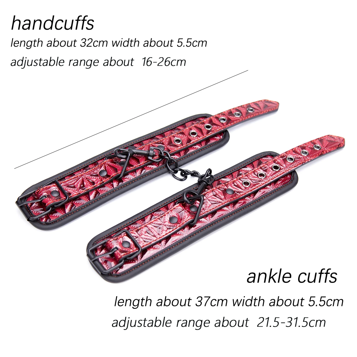 Thierry Crimson/Black Tied Ultimate Bondage Kit,Blindfold, Ball Gag, Collar, Wrist and Ankle Cuffs, Paddle Spanking Sex Toys Thierry Crimson/Black Tied Ultimate Bondage Kit,Blindfold, Ball Gag, Collar, Wrist and Ankle Cuffs, Paddle Spanking Sex Toys