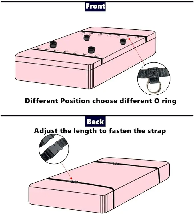 BDSM Bed Restraints Kit Wrist Leg Hand Ankle Cuffs Bondage Position Support Sling Thigh Straps Separating Thighs Plush Sex Toys