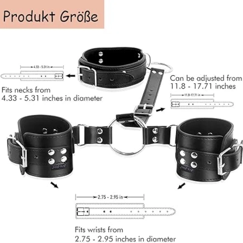 BDSM Bed Restraints Kit Wrist Leg Hand Ankle Cuffs Bondage Position Support Sling Thigh Straps Separating Thighs Plush Sex Toys