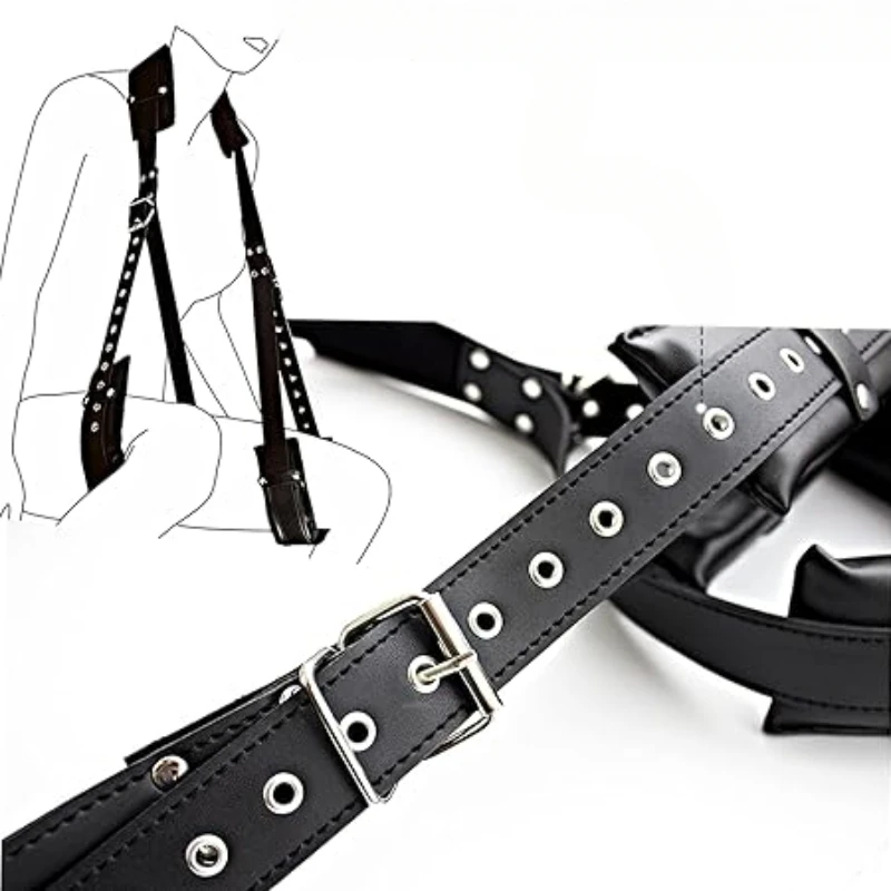 BDSM Bed Restraints Kit Wrist Leg Hand Ankle Cuffs Bondage Position Support Sling Thigh Straps Separating Thighs Plush Sex Toys