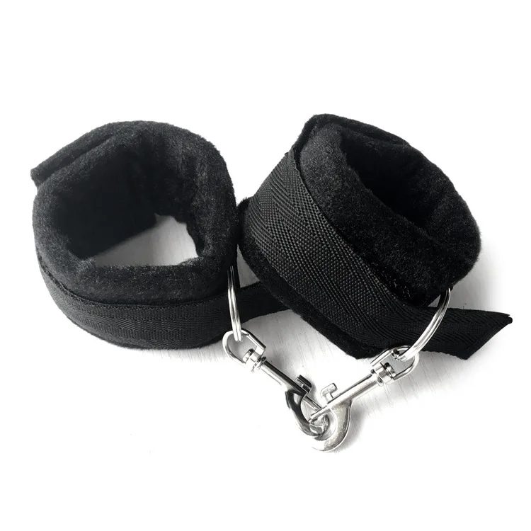 BDSM Bed Restraints Kit Wrist Leg Hand Ankle Cuffs Bondage Position Support Sling Thigh Straps Separating Thighs Plush Sex Toys