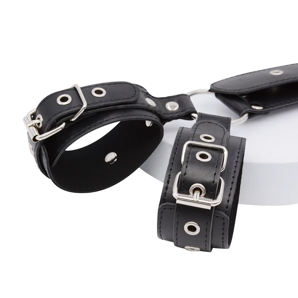 BDSM Bed Restraints Kit Wrist Leg Hand Ankle Cuffs Bondage Position Support Sling Thigh Straps Separating Thighs Plush Sex Toys