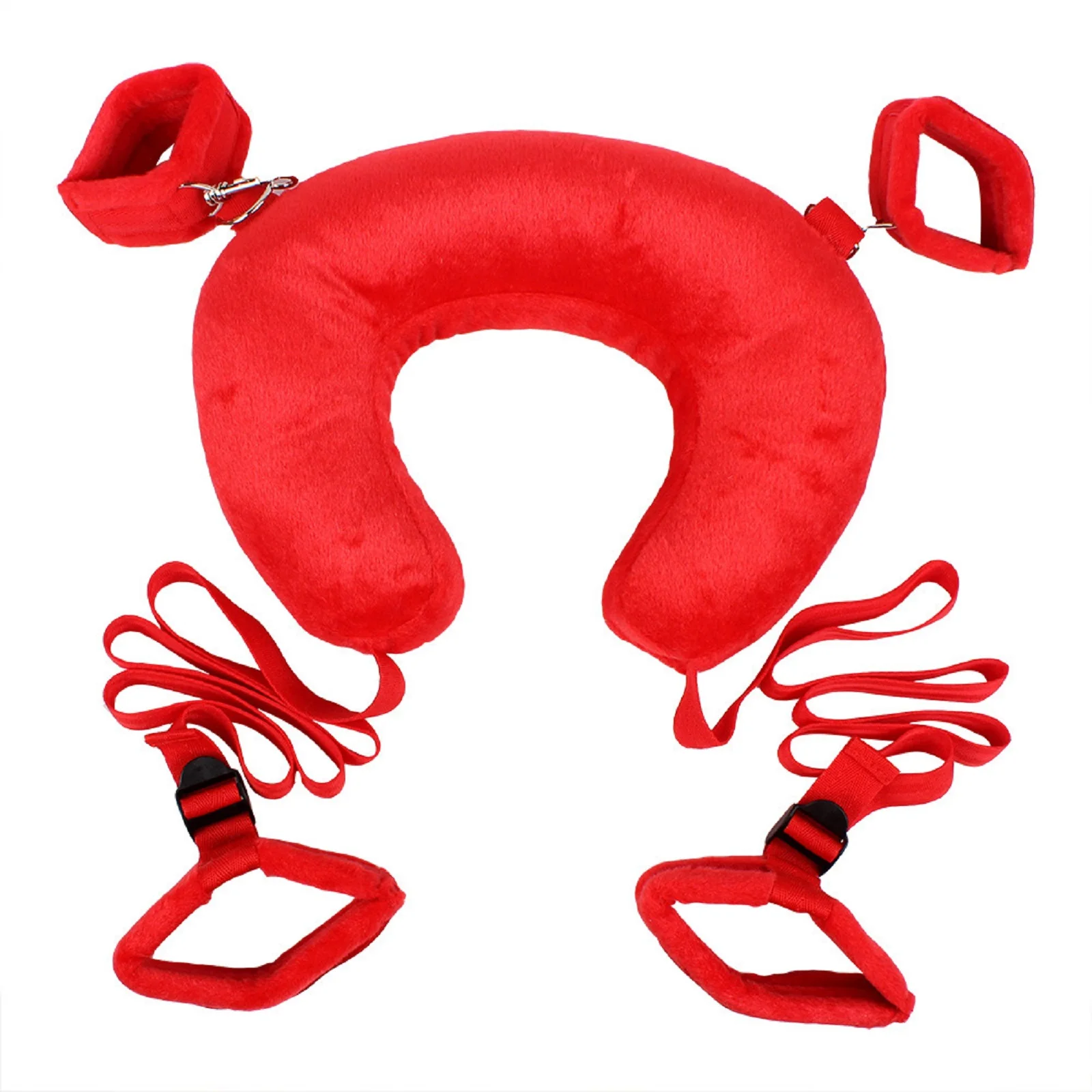 BDSM Bondage Set King Size Bed Restraints Adjustable Straps Sex Ties Handcuff Wrist Ankle Cuff & Blindfold Sex Toys for Couples BDSM Bondage Set King Size Bed Restraints Adjustable Straps Sex Ties Handcuff Wrist Ankle Cuff & Blindfold Sex Toys for Couples