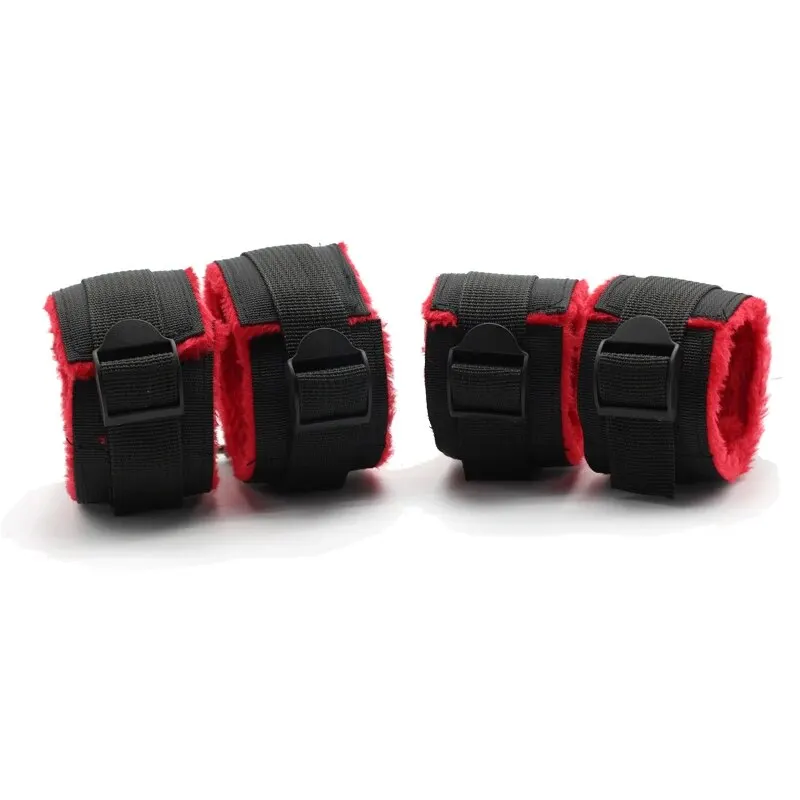7pcs Bondage Kit Bed Restraints Set Wrist Ankle Cuffs Sexy Eye Mask Mouth Plug Sex Toys For Adult Party Supplies 7pcs Bondage Kit Bed Restraints Set Wrist Ankle Cuffs Sexy Eye Mask Mouth Plug Sex Toys For Adult Party Supplies