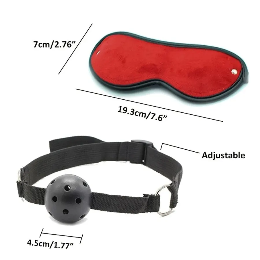 7pcs Bondage Kit Bed Restraints Set Wrist Ankle Cuffs Sexy Eye Mask Mouth Plug Sex Toys For Adult Party Supplies 7pcs Bondage Kit Bed Restraints Set Wrist Ankle Cuffs Sexy Eye Mask Mouth Plug Sex Toys For Adult Party Supplies