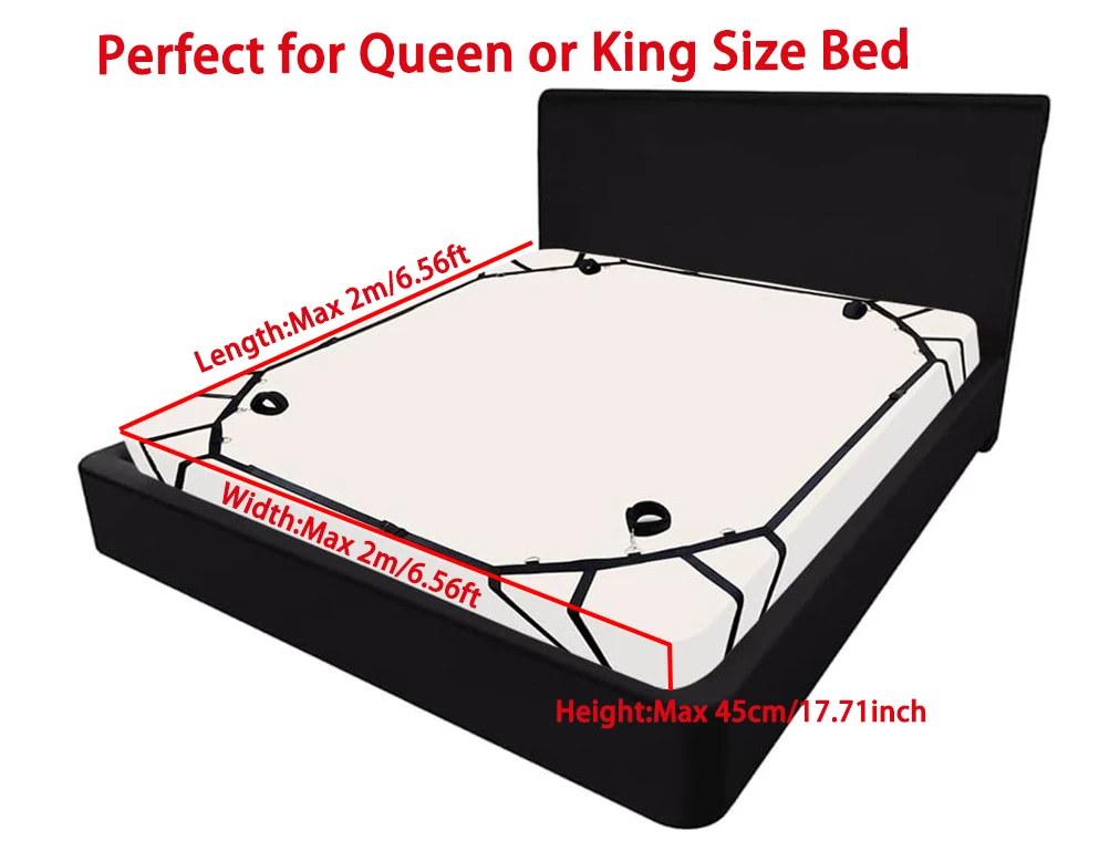 Sex Bondage Fetish Set Kit Handcuffs Sextoy Hand Legs Wrist Ankle Cuff Erotics Slave Sadomasochism Bed Restraint BDSM Adult Toy