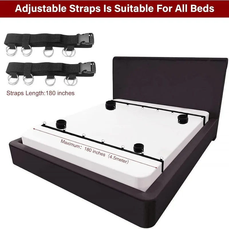 Bed Bondage Restraints Sex Adult BDSM Sex Handcuffs Bed Restraint Straps for Couples Sex Bondage Wrists Ankle Cuffs Sex Shop