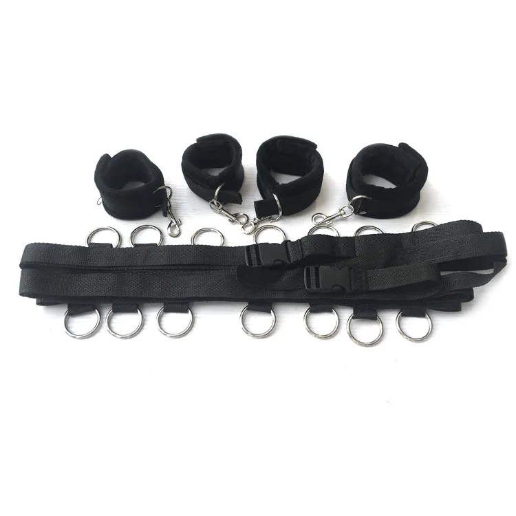 Bed Bondage Restraints Sex Adult BDSM Sex Handcuffs Bed Restraint Straps for Couples Sex Bondage Wrists Ankle Cuffs Sex Shop
