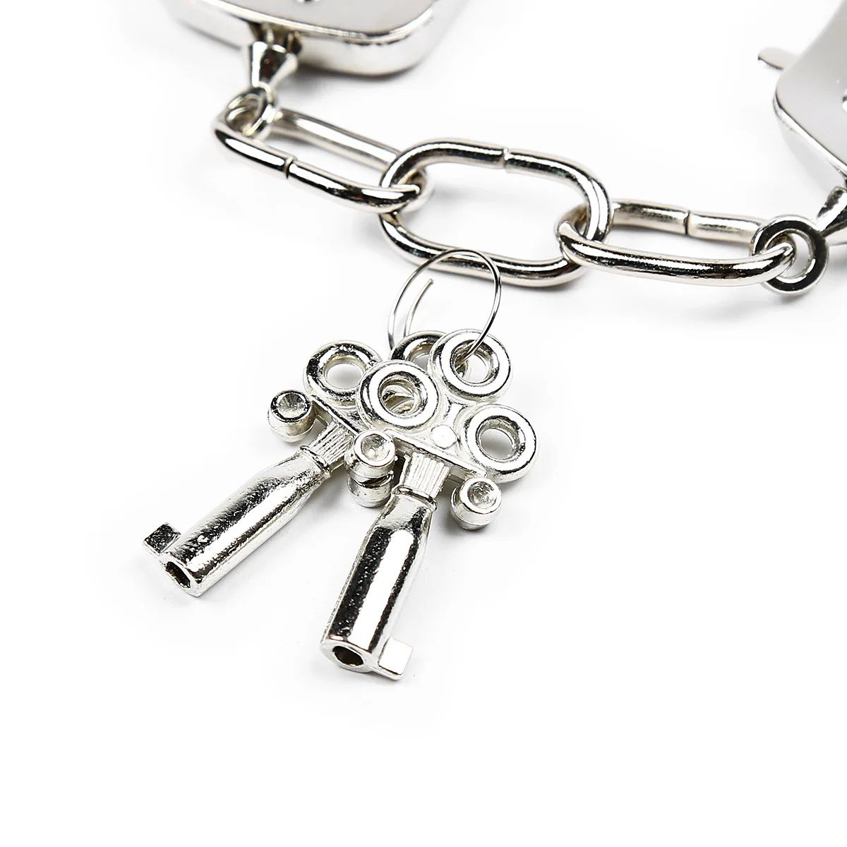 DUTRIEUX Stainless Steel Handcuffs Metal Wrist Ankle Cuffs Bracelet BDSM Bondage Restraints Flirting Props Sex Toys For Couples