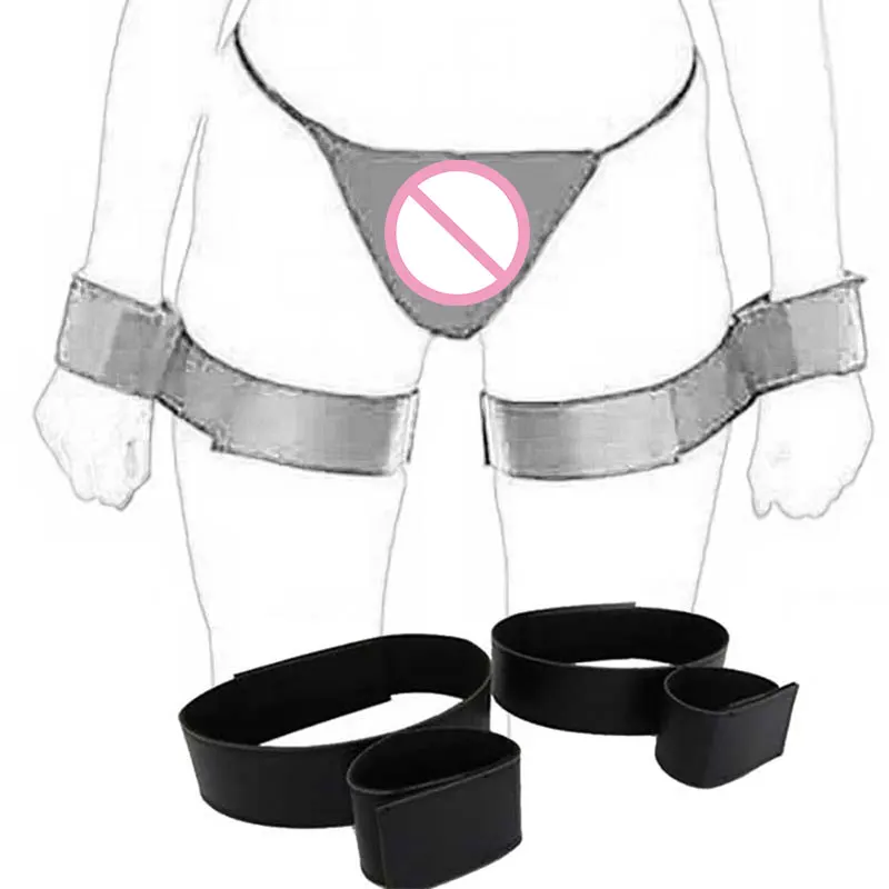 Adult SM No Vibrators Sex Restraint Handcuffs Slave Tools Bdsm​ Sexy Wrist To Ankle Cuffs Open Leg Hand Toys Bondage For Couples
