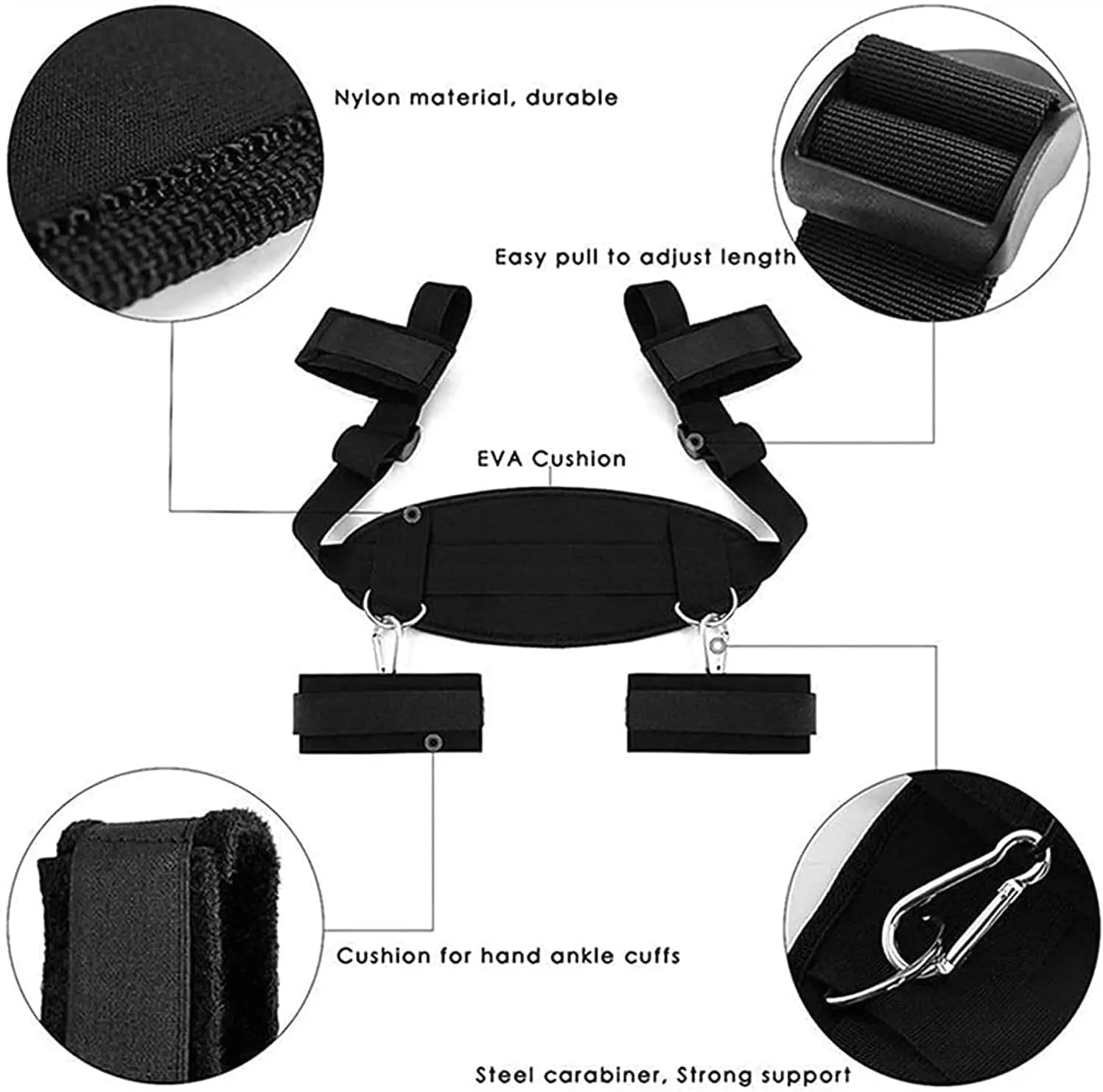 Bondage Restraint Sex BDSM Kit Sex Toys Wrist Leg Restraint Hand Ankle Cuff Bed Restraints Sex Bondage Position Support Sex Play