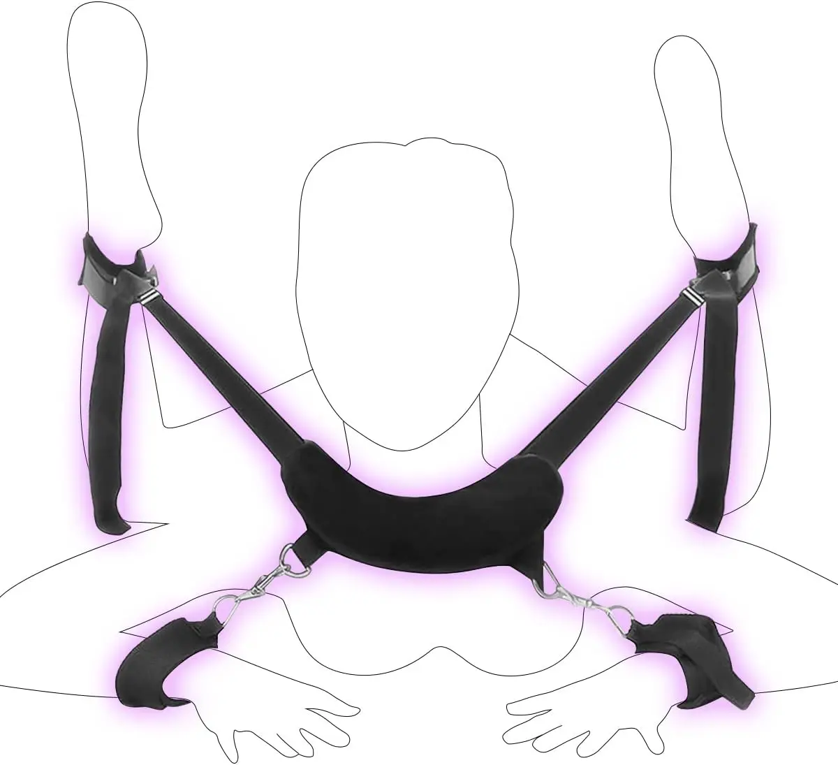 Bondage Restraint Sex BDSM Kit Sex Toys Wrist Leg Restraint Hand Ankle Cuff Bed Restraints Sex Bondage Position Support Sex Play
