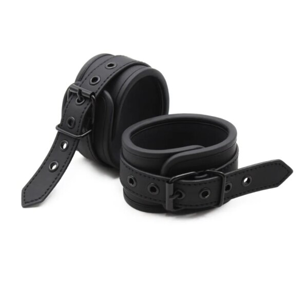 Adjustable Erotic PU Leather Handcuffs Wrist Ankle Cuffs Bondage Restraints Adult Games BDSM Sex Toys Exotic Accessories
