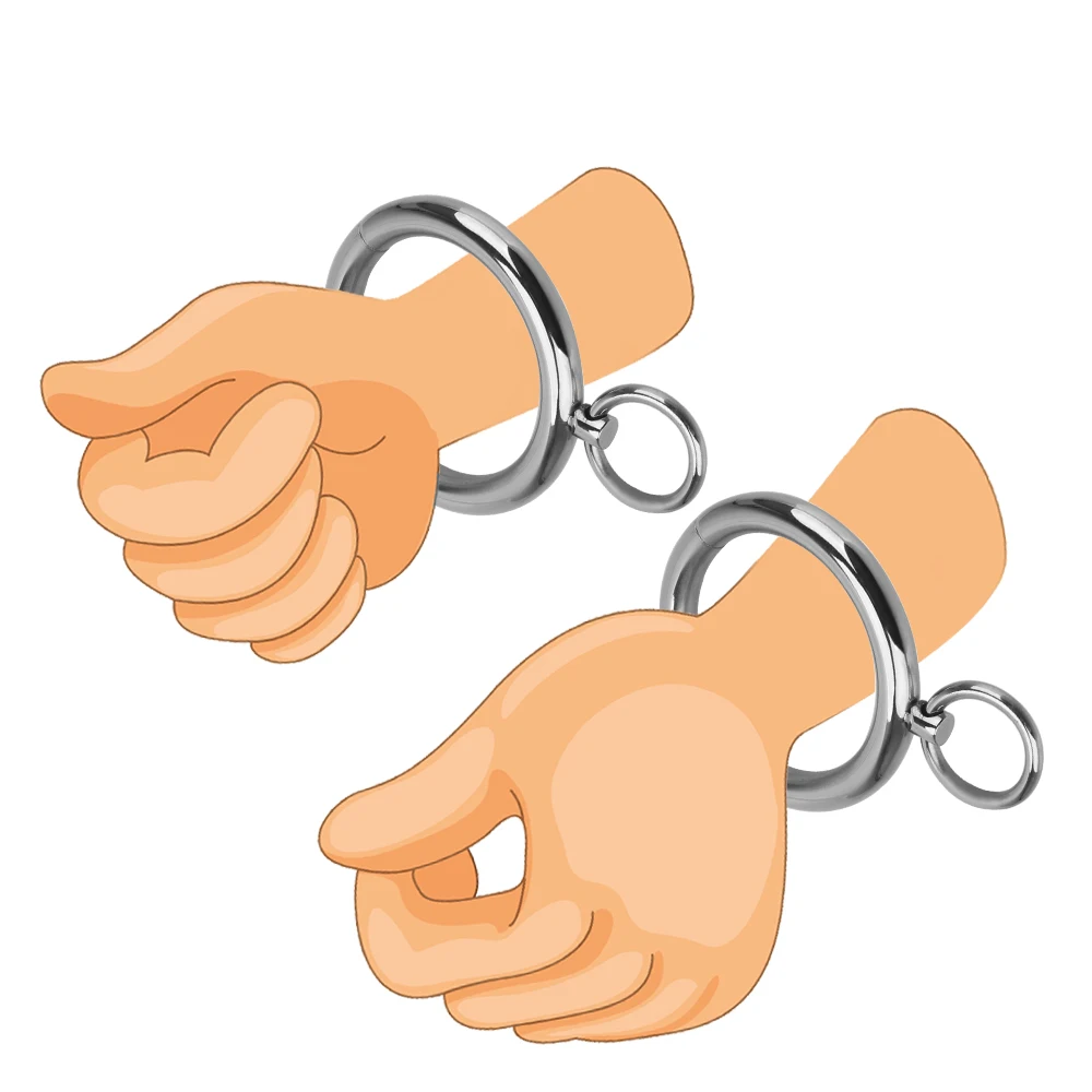 Slave Role Play Metal Handcuff Adult Games Restraint Bondage Wrist Ankle Cuff Stainless Steel Neck Collar Sex Toys For Women Men