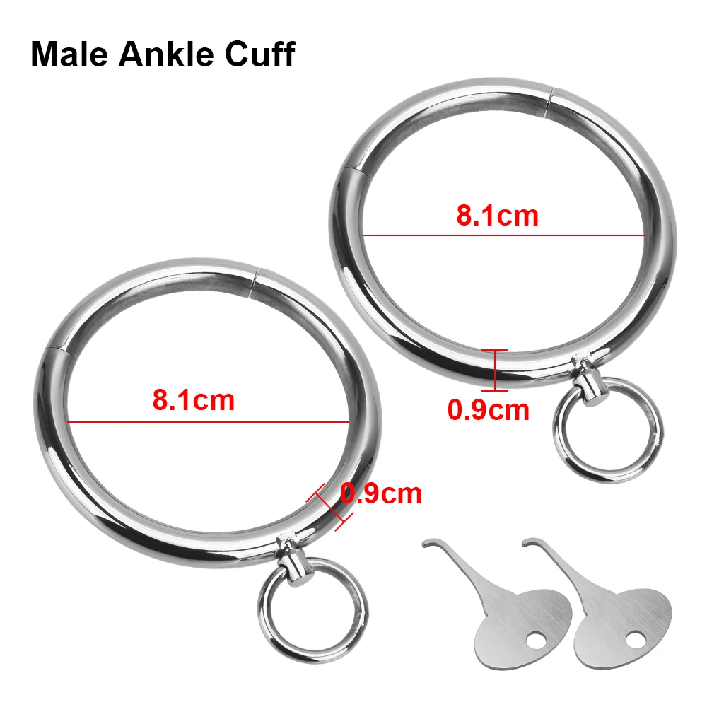 Slave Role Play Metal Handcuff Adult Games Restraint Bondage Wrist Ankle Cuff Stainless Steel Neck Collar Sex Toys For Women Men