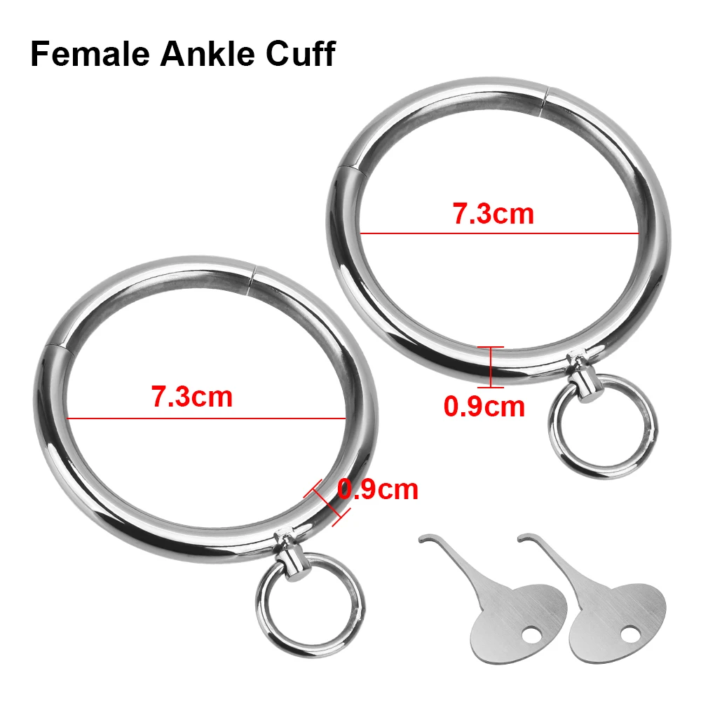 Slave Role Play Metal Handcuff Adult Games Restraint Bondage Wrist Ankle Cuff Stainless Steel Neck Collar Sex Toys For Women Men