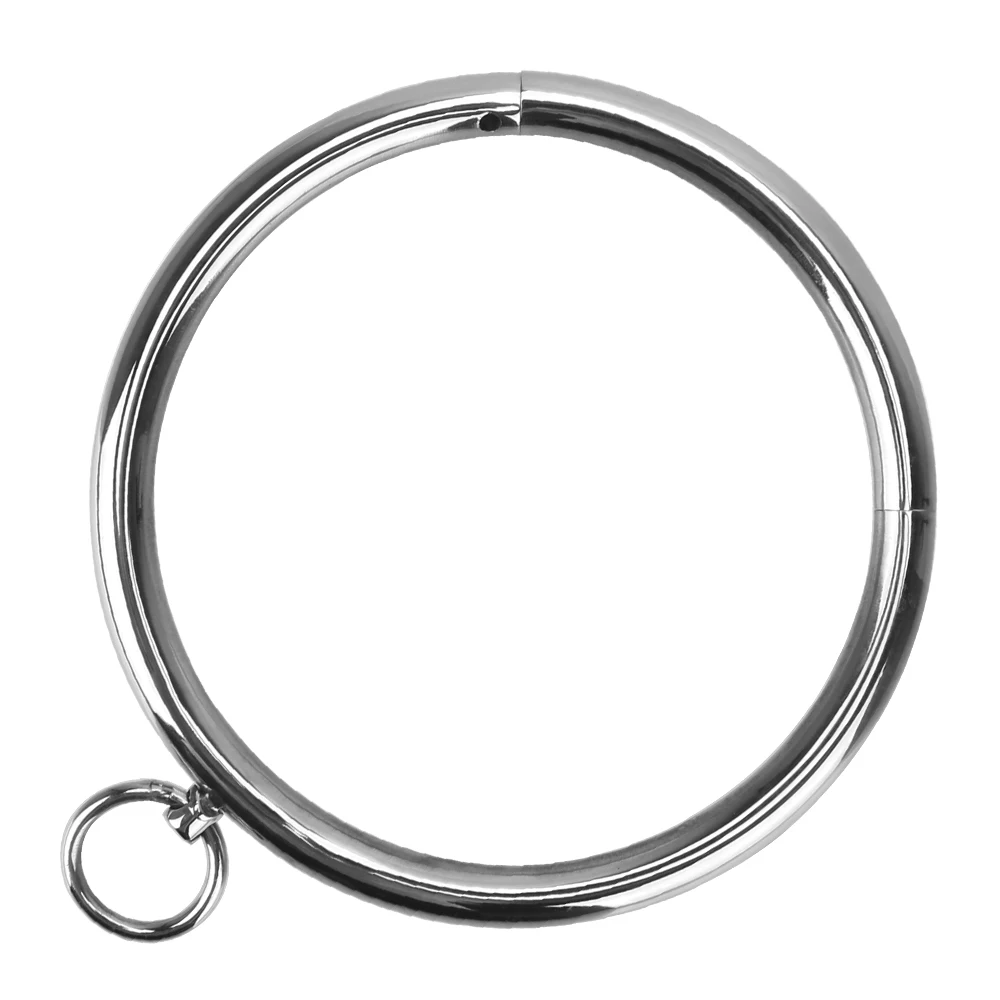 Slave Role Play Metal Handcuff Adult Games Restraint Bondage Wrist Ankle Cuff Stainless Steel Neck Collar Sex Toys For Women Men