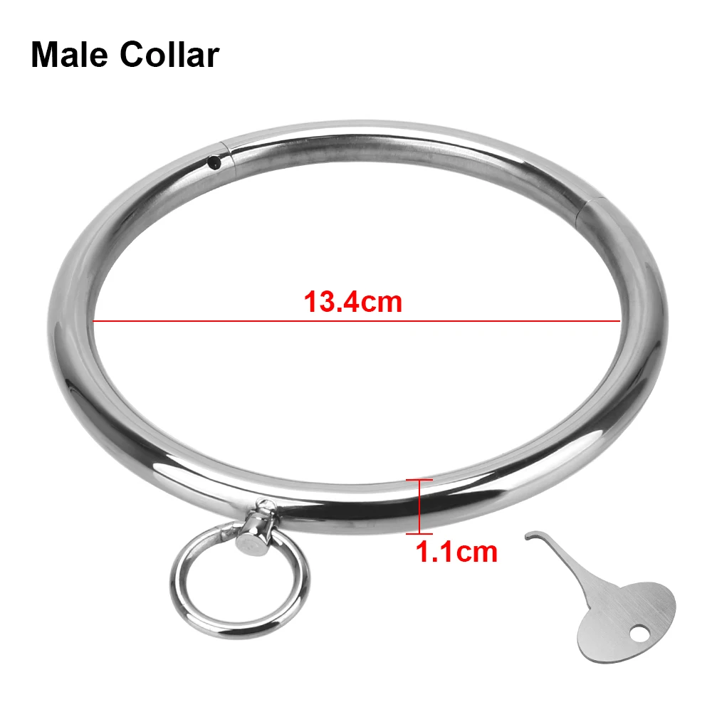 Slave Role Play Metal Handcuff Adult Games Restraint Bondage Wrist Ankle Cuff Stainless Steel Neck Collar Sex Toys For Women Men