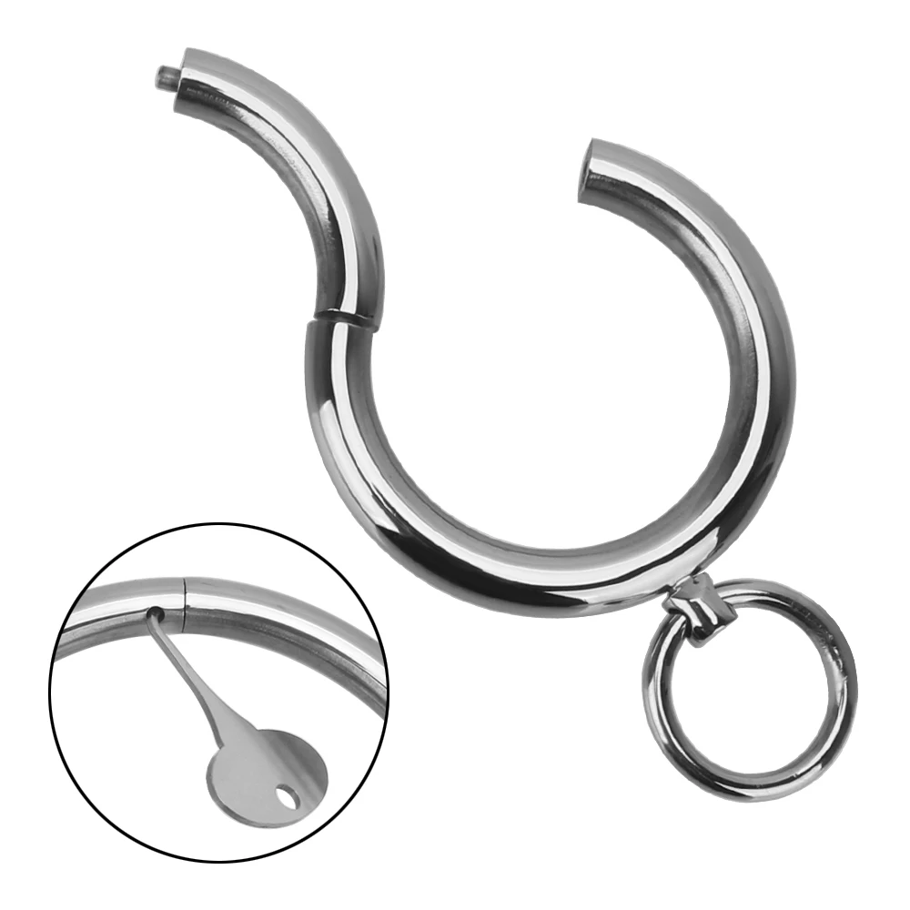 Slave Role Play Metal Handcuff Adult Games Restraint Bondage Wrist Ankle Cuff Stainless Steel Neck Collar Sex Toys For Women Men