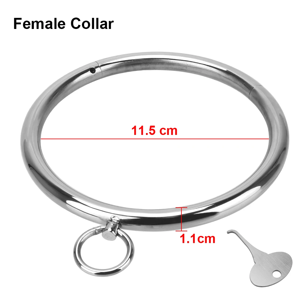 Slave Role Play Metal Handcuff Adult Games Restraint Bondage Wrist Ankle Cuff Stainless Steel Neck Collar Sex Toys For Women Men