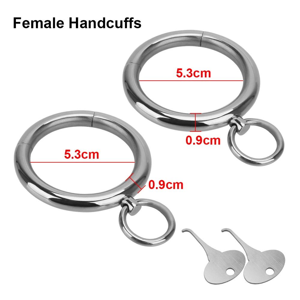 Slave Role Play Metal Handcuff Adult Games Restraint Bondage Wrist Ankle Cuff Stainless Steel Neck Collar Sex Toys For Women Men