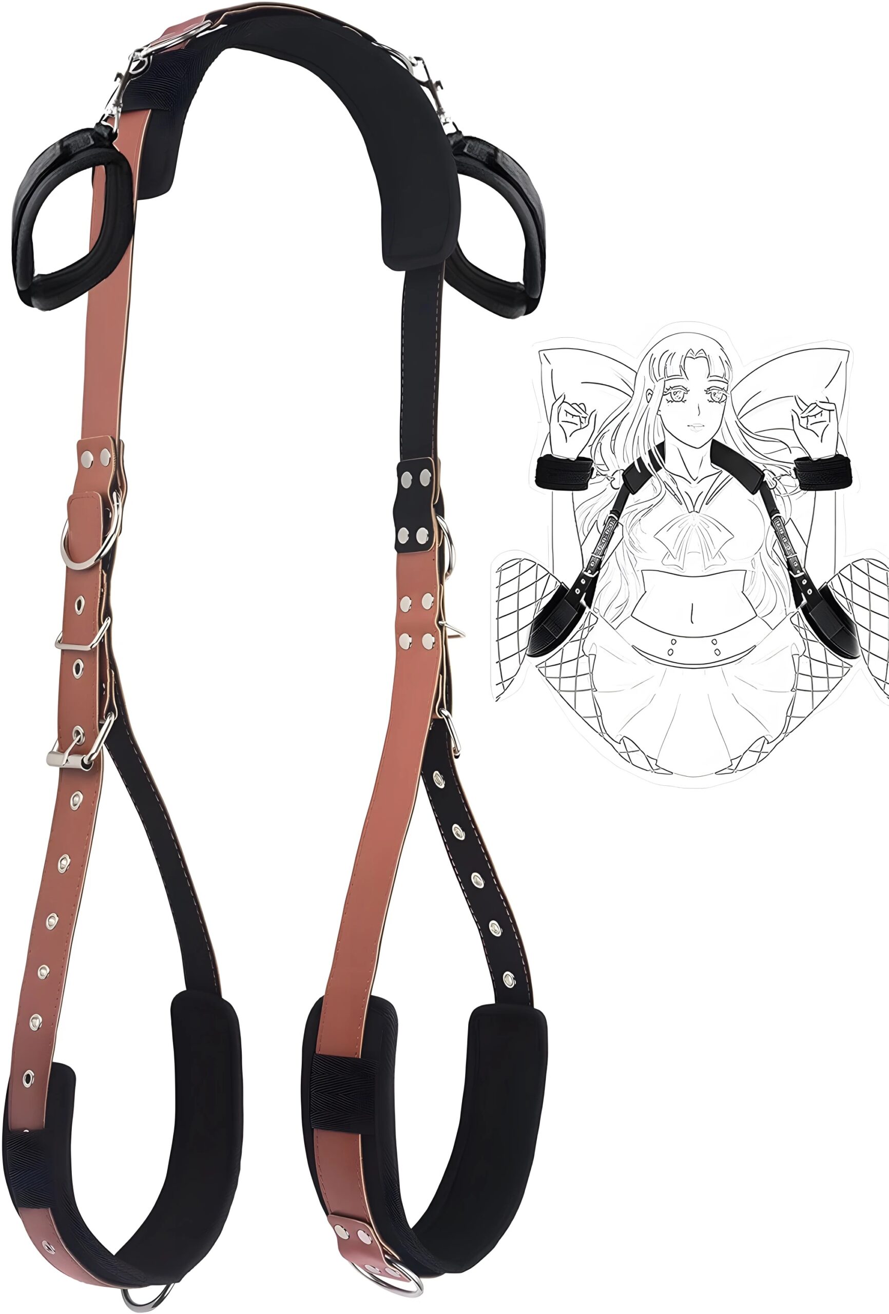 BDSM Bondage Harness Adjustable Handcuff Wrist Ankle Cuffs Gag Mouth Sexual Restraints Slave Neck Flirt Sex Toys For Couples BDSM Bondage Harness Adjustable Handcuff Wrist Ankle Cuffs Gag Mouth Sexual Restraints Slave Neck Flirt Sex Toys For Couples