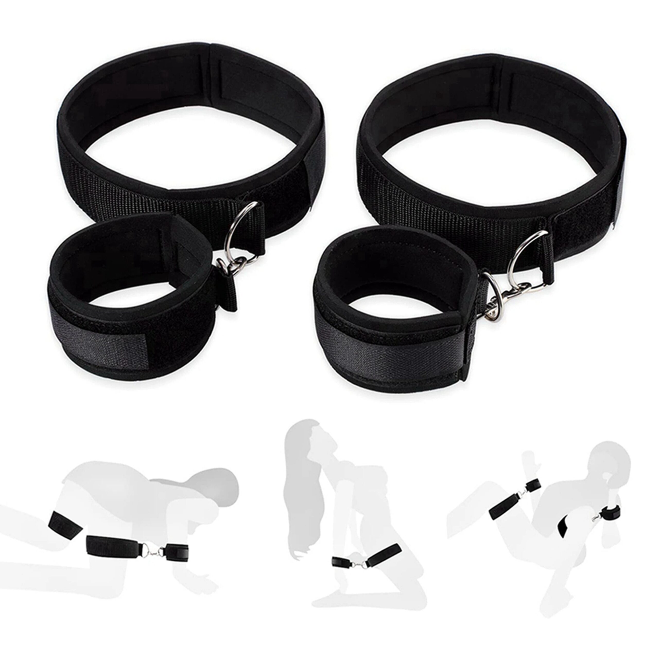 Bed BDSM Sex Toys Handcuff for Couple Women Adjustable Bed Restraints Sex Bondage Set Soft Wrist Ankle Cuff Erotic Adult SM Toys Bed BDSM Sex Toys Handcuff for Couple Women Adjustable Bed Restraints Sex Bondage Set Soft Wrist Ankle Cuff Erotic Adult SM Toys