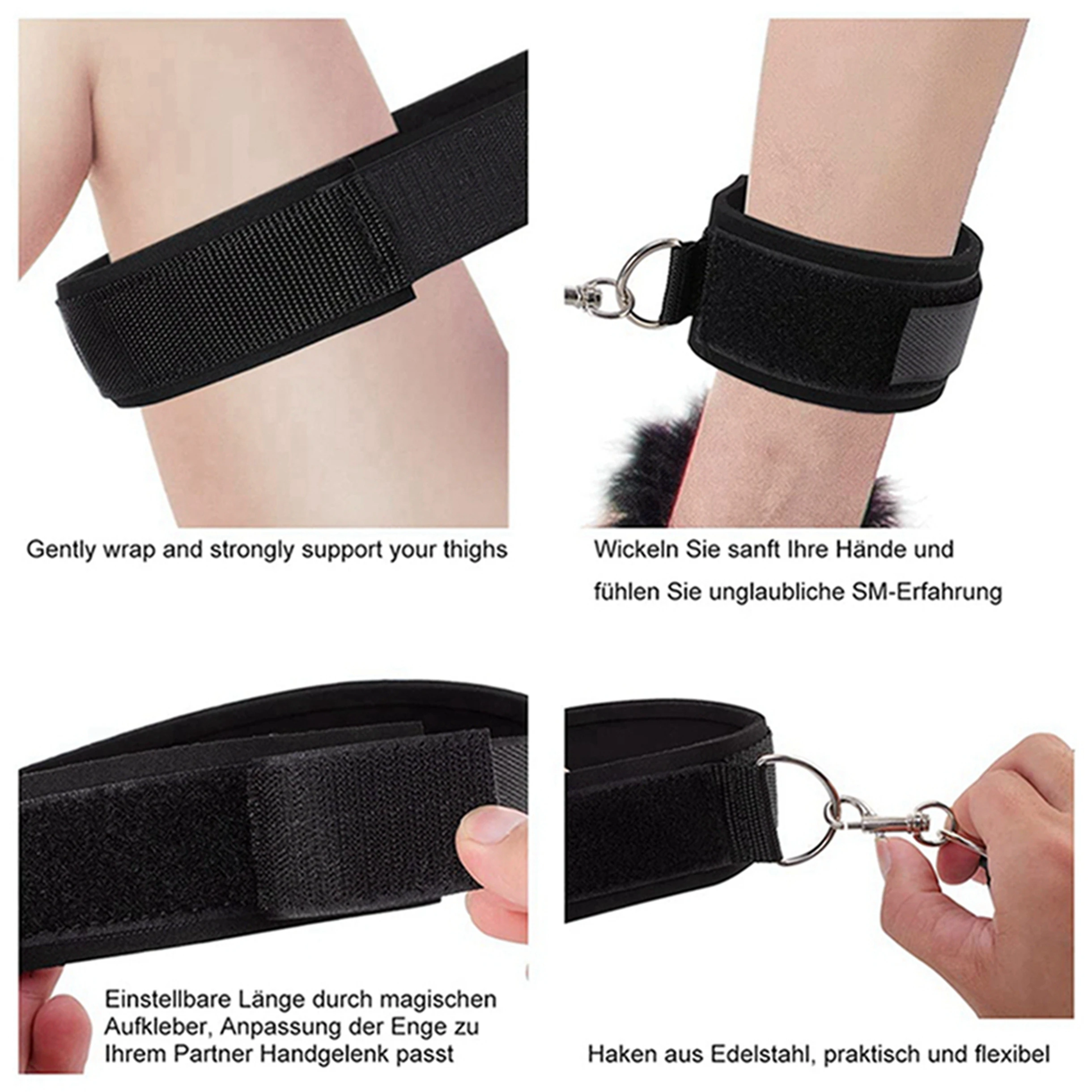Bed BDSM Sex Toys Handcuff for Couple Women Adjustable Bed Restraints Sex Bondage Set Soft Wrist Ankle Cuff Erotic Adult SM Toys Bed BDSM Sex Toys Handcuff for Couple Women Adjustable Bed Restraints Sex Bondage Set Soft Wrist Ankle Cuff Erotic Adult SM Toys