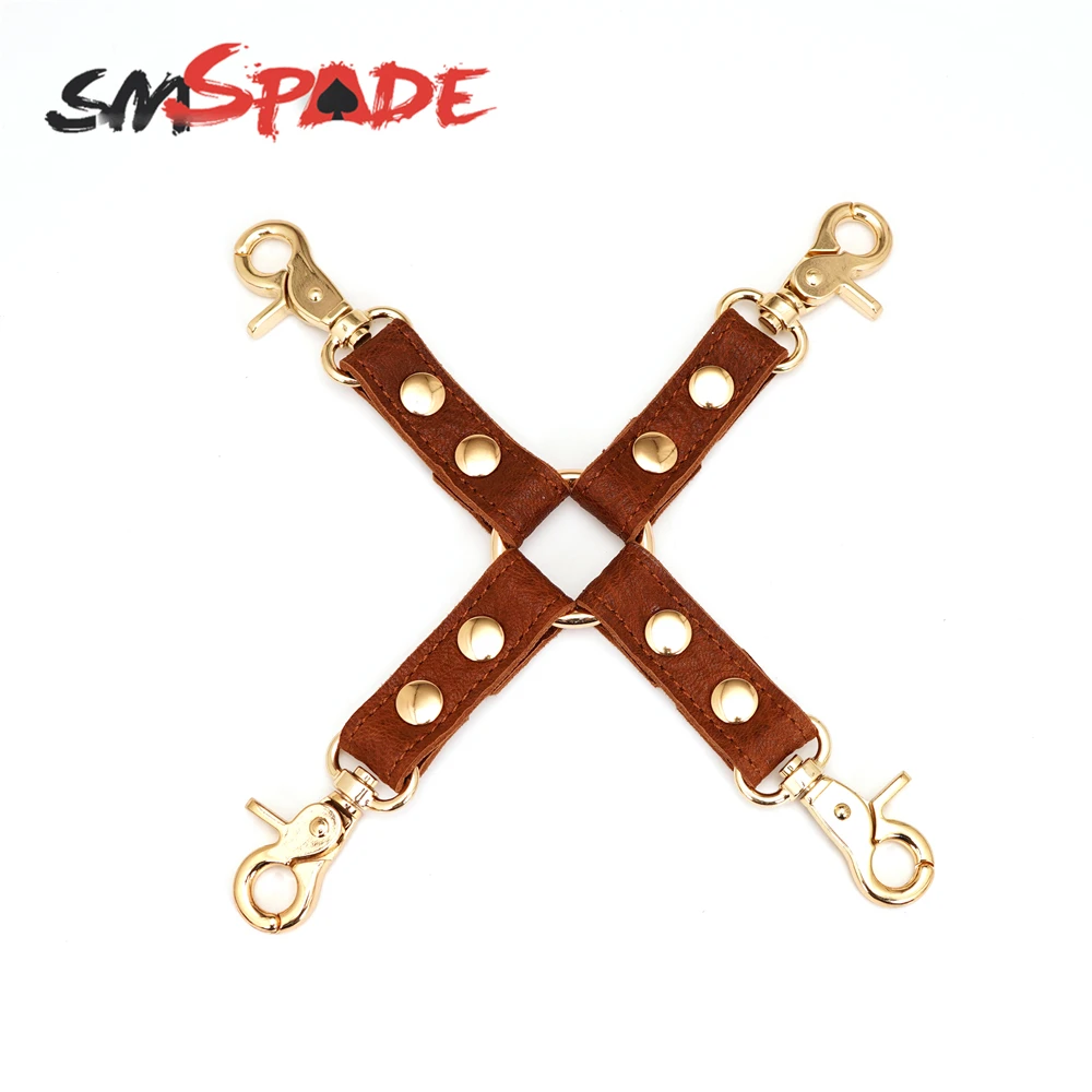 SMSPADE 4pcs Bondage Kit Leather Wrist & Ankle Cuffs Sex Toys for Adult Games Slave DBSM Bondage Sex Products for Couples SMSPADE 4pcs Bondage Kit Leather Wrist & Ankle Cuffs Sex Toys for Adult Games Slave DBSM Bondage Sex Products for Couples