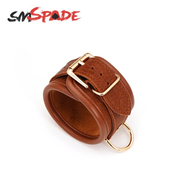 4pcs Bondage Kit Leather Wrist & Ankle Cuffs Sex Toys for Adult Games Slave DBSM Bondage Sex Products for Couples