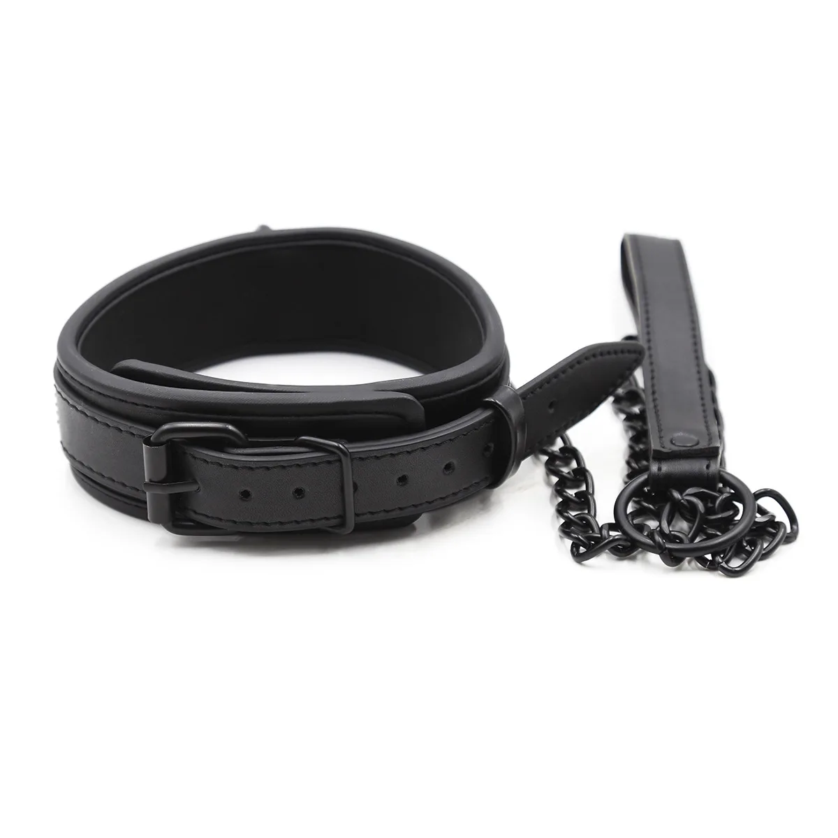 Soft PU Leather SM Products Wrist Cuffs & Ankle Cuffs & Neck Collar Leash Set BDSM Slave Bondage Sex Cosplay Accessories