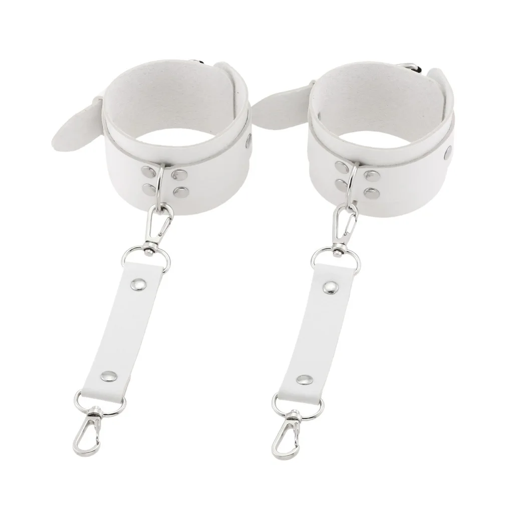 Decopunk New Hot Fashion PU Leather Wrist Handcuffs Ankle Shackles Adjustable Restraint Sex Cuff Belt