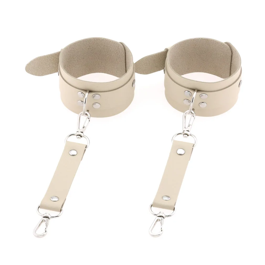 Decopunk New Hot Fashion PU Leather Wrist Handcuffs Ankle Shackles Adjustable Restraint Sex Cuff Belt