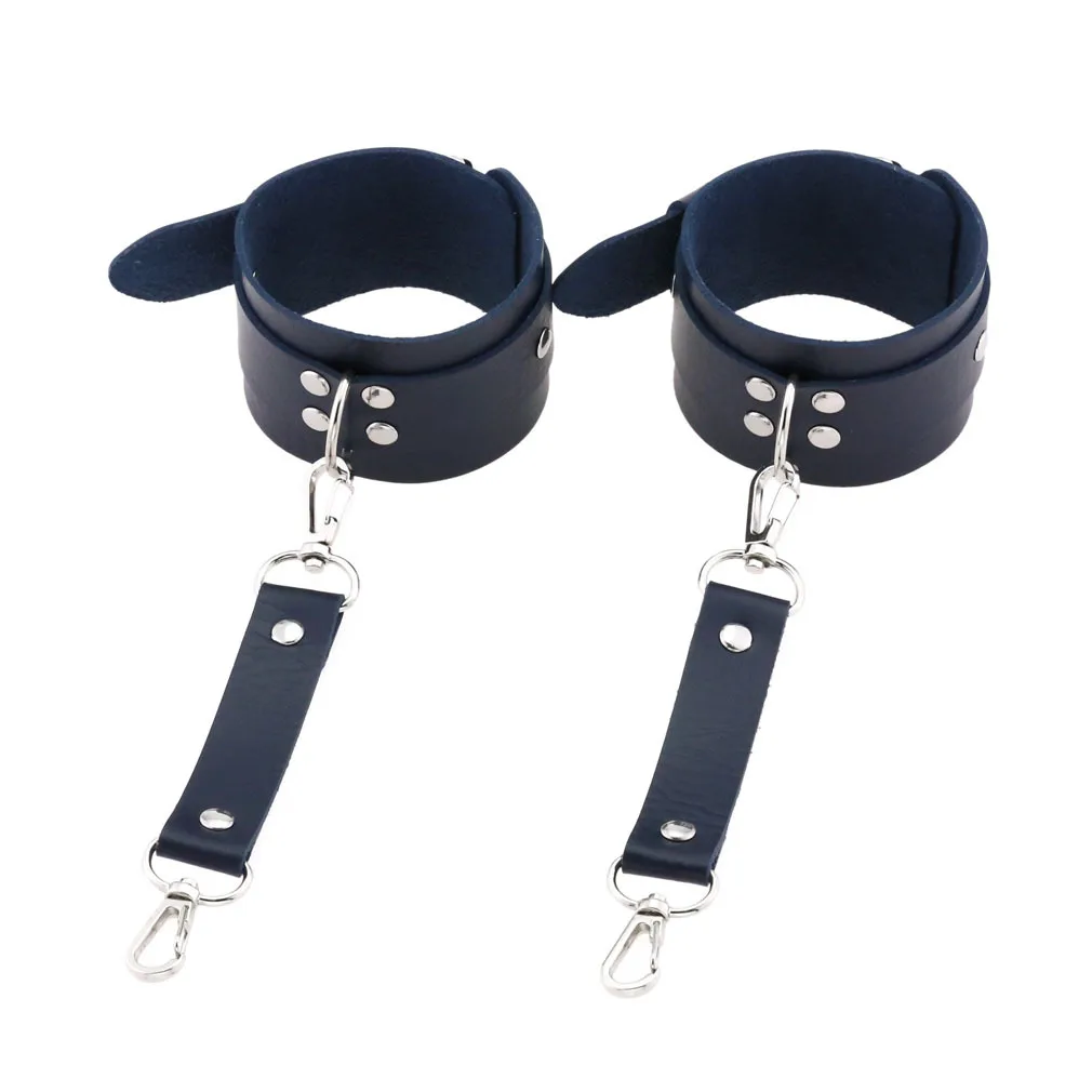 Decopunk New Hot Fashion PU Leather Wrist Handcuffs Ankle Shackles Adjustable Restraint Sex Cuff Belt