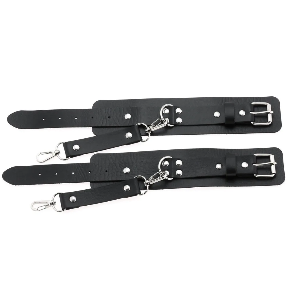 Decopunk New Hot Fashion PU Leather Wrist Handcuffs Ankle Shackles Adjustable Restraint Sex Cuff Belt