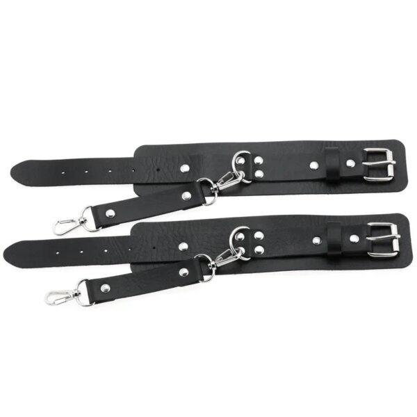 Decopunk New Hot Fashion PU Leather Wrist Handcuffs Ankle Shackles Adjustable Restraint Sex Cuff Belt