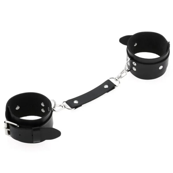 Decopunk New Hot Fashion PU Leather Wrist Handcuffs Ankle Shackles Adjustable Restraint Sex Cuff Belt